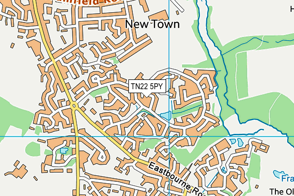 TN22 5PY map - OS VectorMap District (Ordnance Survey)