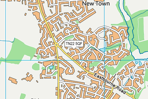 TN22 5QF map - OS VectorMap District (Ordnance Survey)