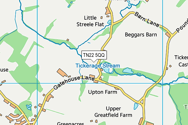 TN22 5QQ map - OS VectorMap District (Ordnance Survey)