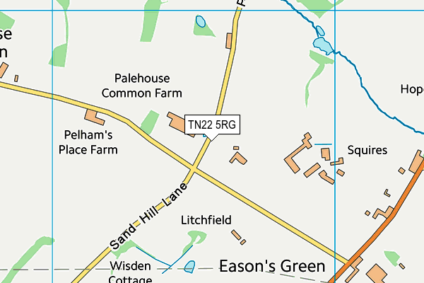 TN22 5RG map - OS VectorMap District (Ordnance Survey)