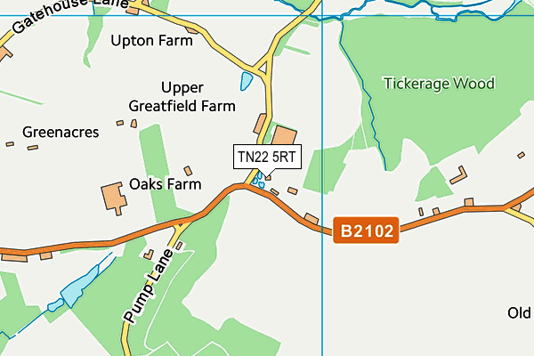 TN22 5RT map - OS VectorMap District (Ordnance Survey)