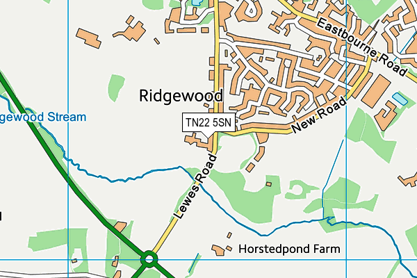 TN22 5SN map - OS VectorMap District (Ordnance Survey)