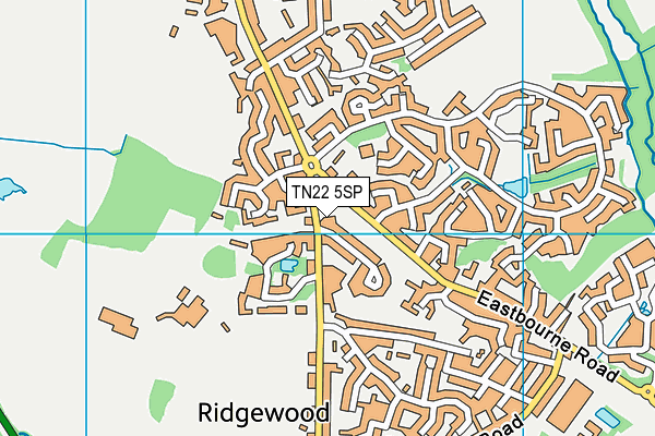 TN22 5SP map - OS VectorMap District (Ordnance Survey)