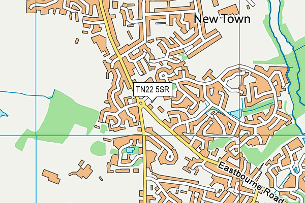 TN22 5SR map - OS VectorMap District (Ordnance Survey)