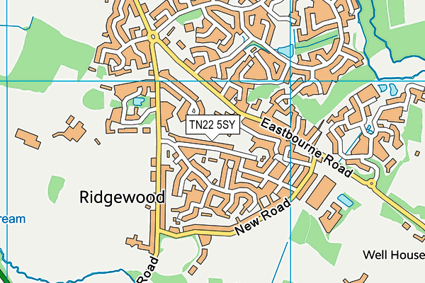 TN22 5SY map - OS VectorMap District (Ordnance Survey)