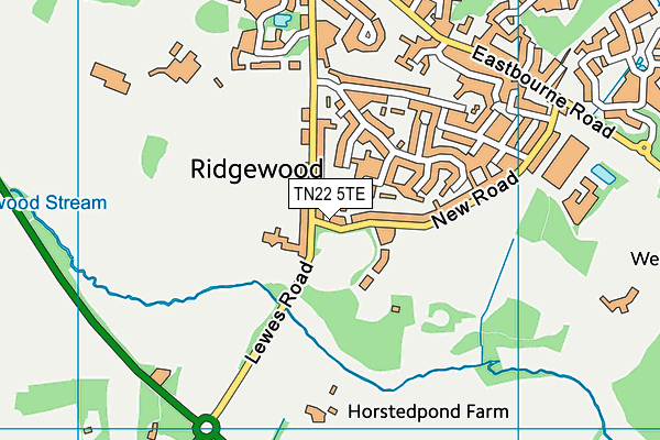Ridgewood Village Hall map (TN22 5TE) - OS VectorMap District (Ordnance Survey)