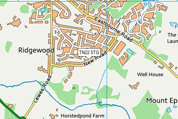 TN22 5TG map - OS VectorMap District (Ordnance Survey)