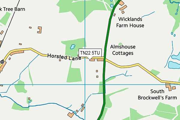 TN22 5TU map - OS VectorMap District (Ordnance Survey)