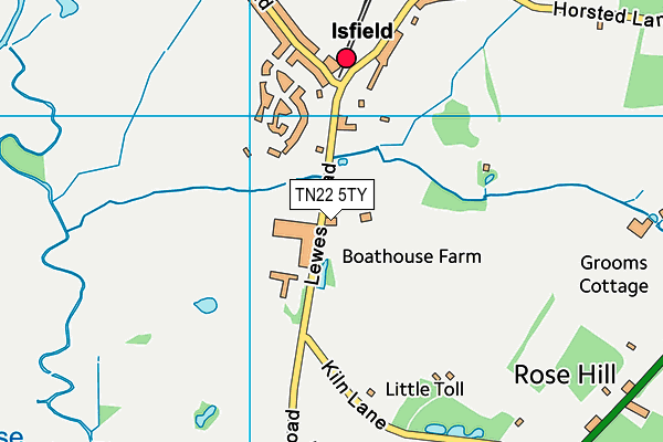 TN22 5TY map - OS VectorMap District (Ordnance Survey)