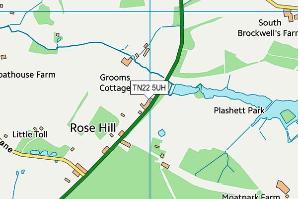 TN22 5UH map - OS VectorMap District (Ordnance Survey)
