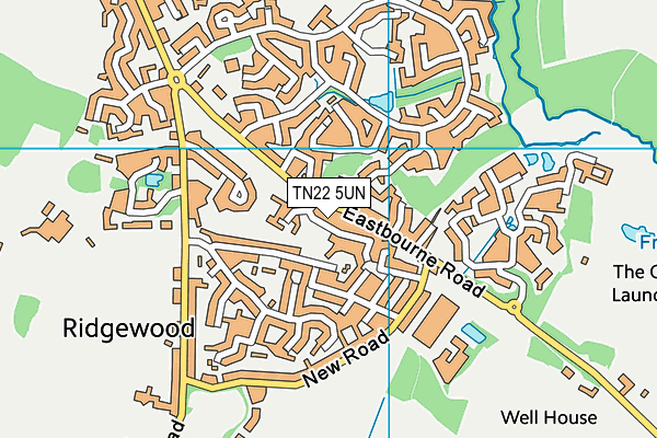 TN22 5UN map - OS VectorMap District (Ordnance Survey)