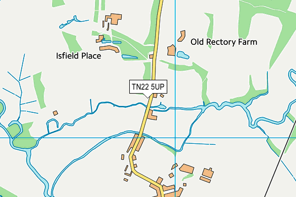 TN22 5UP map - OS VectorMap District (Ordnance Survey)