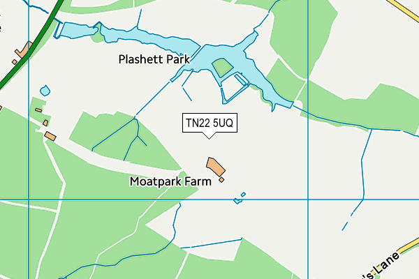 TN22 5UQ map - OS VectorMap District (Ordnance Survey)