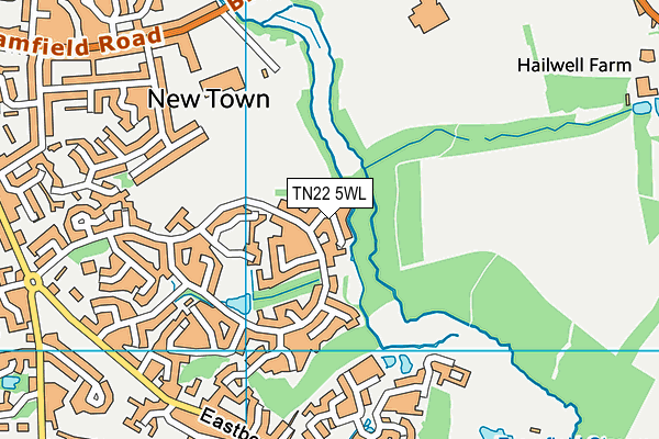 TN22 5WL map - OS VectorMap District (Ordnance Survey)