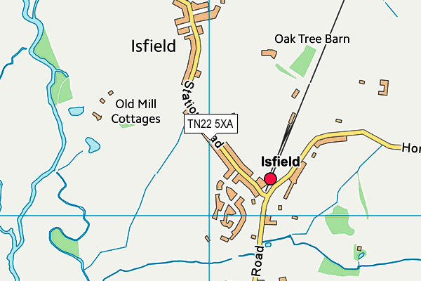 TN22 5XA map - OS VectorMap District (Ordnance Survey)