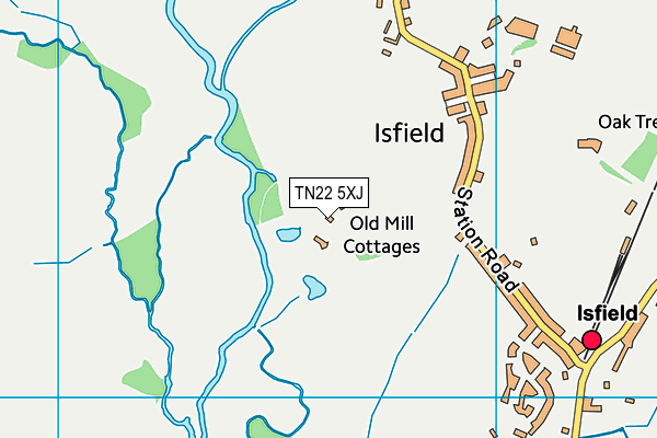 TN22 5XJ map - OS VectorMap District (Ordnance Survey)