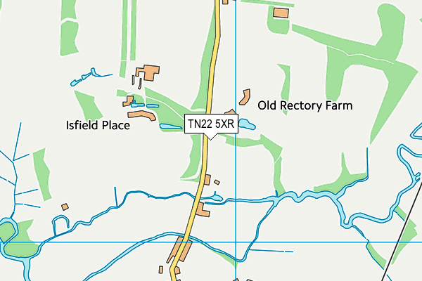 TN22 5XR map - OS VectorMap District (Ordnance Survey)