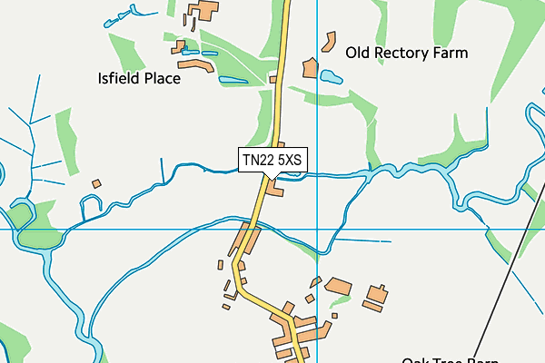 TN22 5XS map - OS VectorMap District (Ordnance Survey)