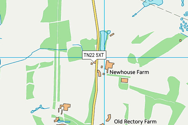 TN22 5XT map - OS VectorMap District (Ordnance Survey)