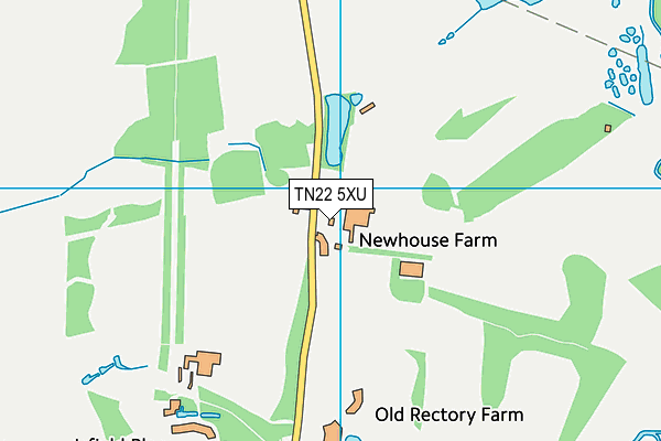 TN22 5XU map - OS VectorMap District (Ordnance Survey)