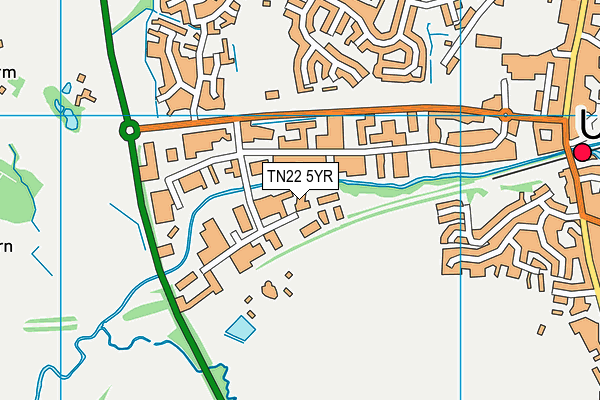 TN22 5YR map - OS VectorMap District (Ordnance Survey)