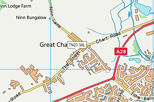 TN23 3AL map - OS VectorMap District (Ordnance Survey)