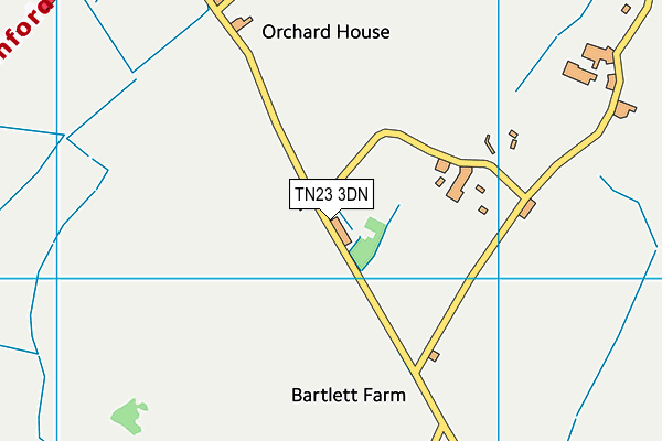 TN23 3DN map - OS VectorMap District (Ordnance Survey)