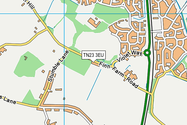 TN23 3EU map - OS VectorMap District (Ordnance Survey)