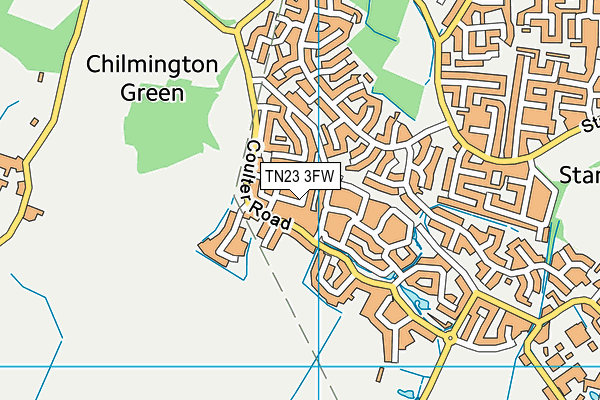 TN23 3FW map - OS VectorMap District (Ordnance Survey)