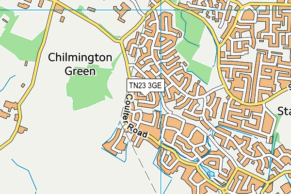 TN23 3GE map - OS VectorMap District (Ordnance Survey)