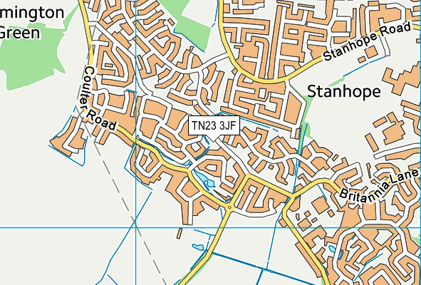 TN23 3JF map - OS VectorMap District (Ordnance Survey)
