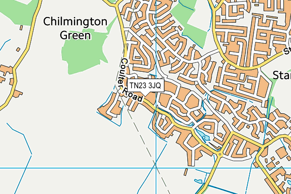 TN23 3JQ map - OS VectorMap District (Ordnance Survey)