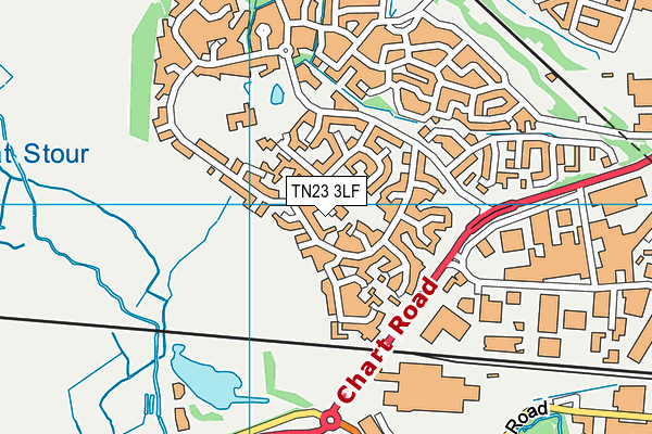 TN23 3LF map - OS VectorMap District (Ordnance Survey)