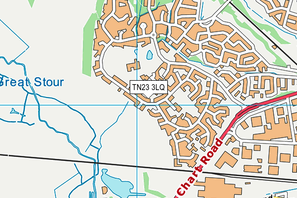 TN23 3LQ map - OS VectorMap District (Ordnance Survey)