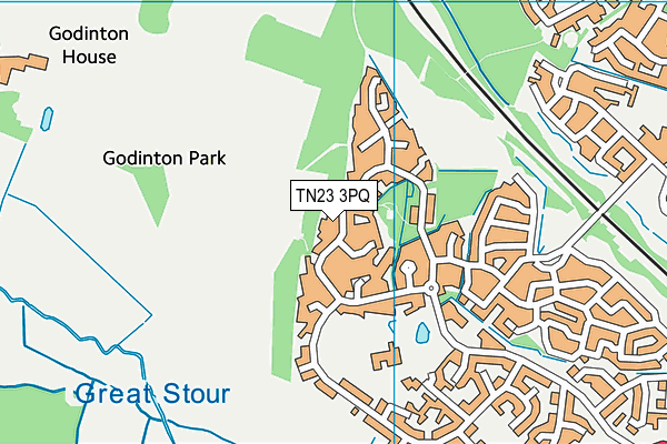 TN23 3PQ map - OS VectorMap District (Ordnance Survey)
