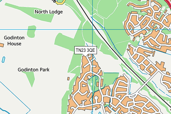 TN23 3QE map - OS VectorMap District (Ordnance Survey)