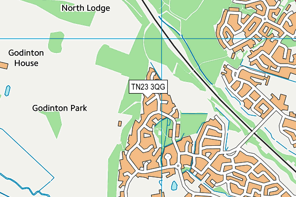 TN23 3QG map - OS VectorMap District (Ordnance Survey)
