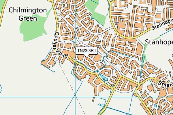 TN23 3RJ map - OS VectorMap District (Ordnance Survey)