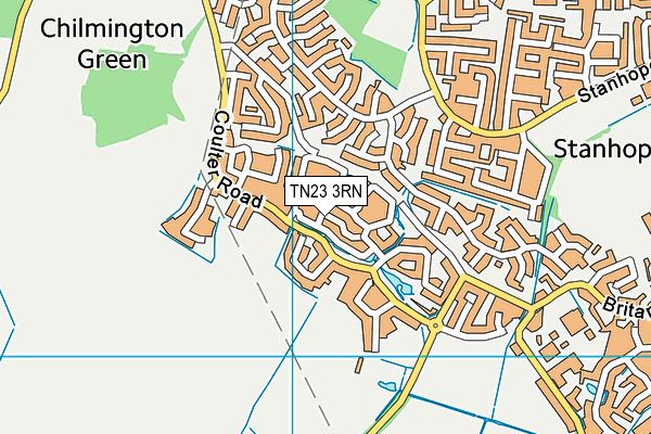 TN23 3RN map - OS VectorMap District (Ordnance Survey)