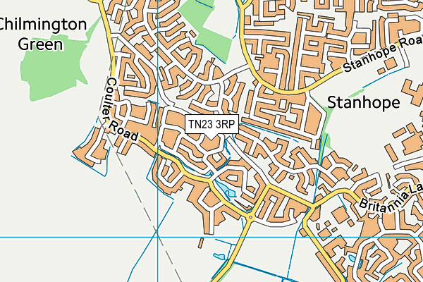 TN23 3RP map - OS VectorMap District (Ordnance Survey)