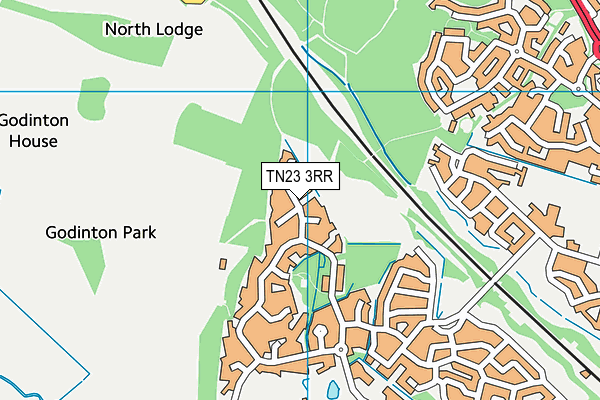 TN23 3RR map - OS VectorMap District (Ordnance Survey)