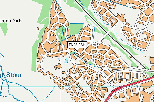 TN23 3SH map - OS VectorMap District (Ordnance Survey)