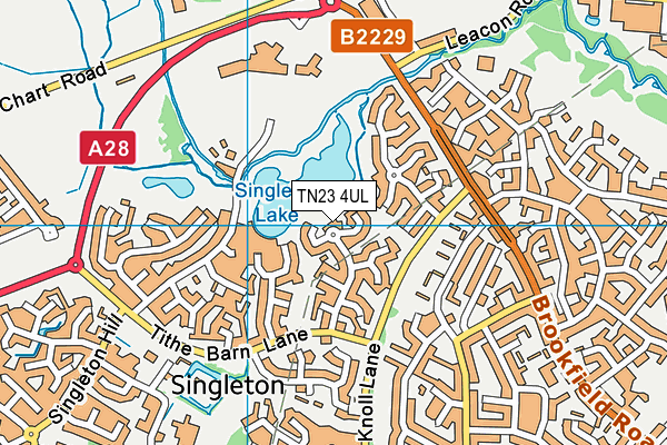 TN23 4UL map - OS VectorMap District (Ordnance Survey)