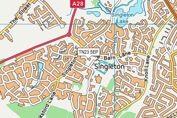 TN23 5EP map - OS VectorMap District (Ordnance Survey)