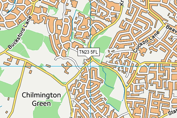 TN23 5FL map - OS VectorMap District (Ordnance Survey)