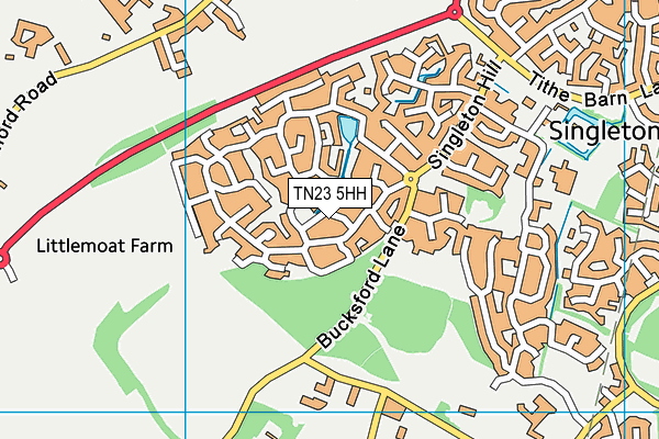 TN23 5HH map - OS VectorMap District (Ordnance Survey)