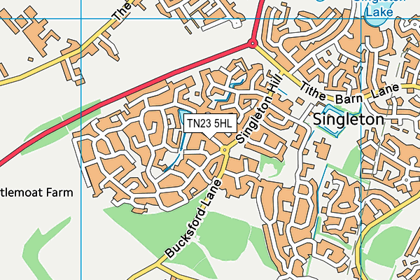 TN23 5HL map - OS VectorMap District (Ordnance Survey)