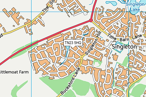 TN23 5HQ map - OS VectorMap District (Ordnance Survey)