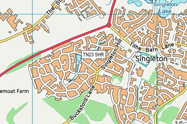 TN23 5HR map - OS VectorMap District (Ordnance Survey)