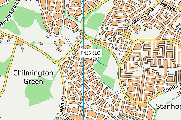 TN23 5LQ map - OS VectorMap District (Ordnance Survey)